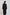 Dalydress women's black long-sleeve coat with gold-trimmed cuffs, back view