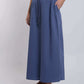 Dalydress women's high-waist blue maxi skirt with rope belt and side pockets