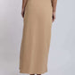 Dalydress women's beige maxi skirt with belt, back view, casual urban wear