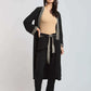 Dalydress women's black embroidered trim cardigan and pants set, casual fashion outfit