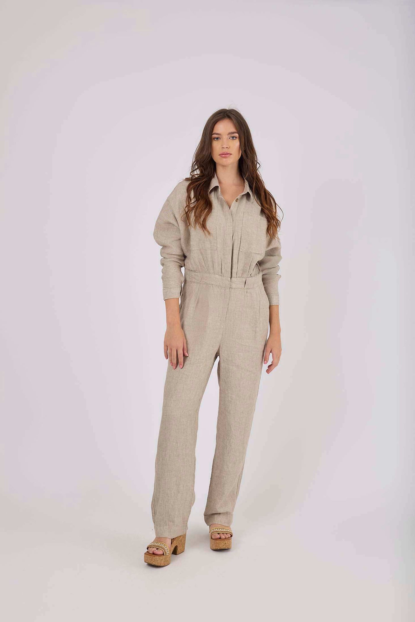 Women Regular Fit Jumpsuit - Brown