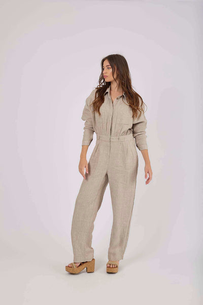 Women Regular Fit Jumpsuit - Brown