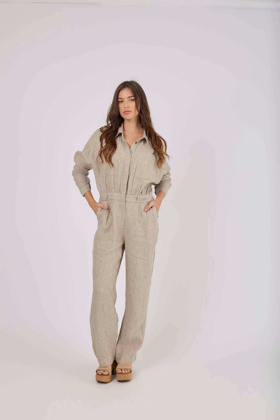 Women Regular Fit Jumpsuit - Brown