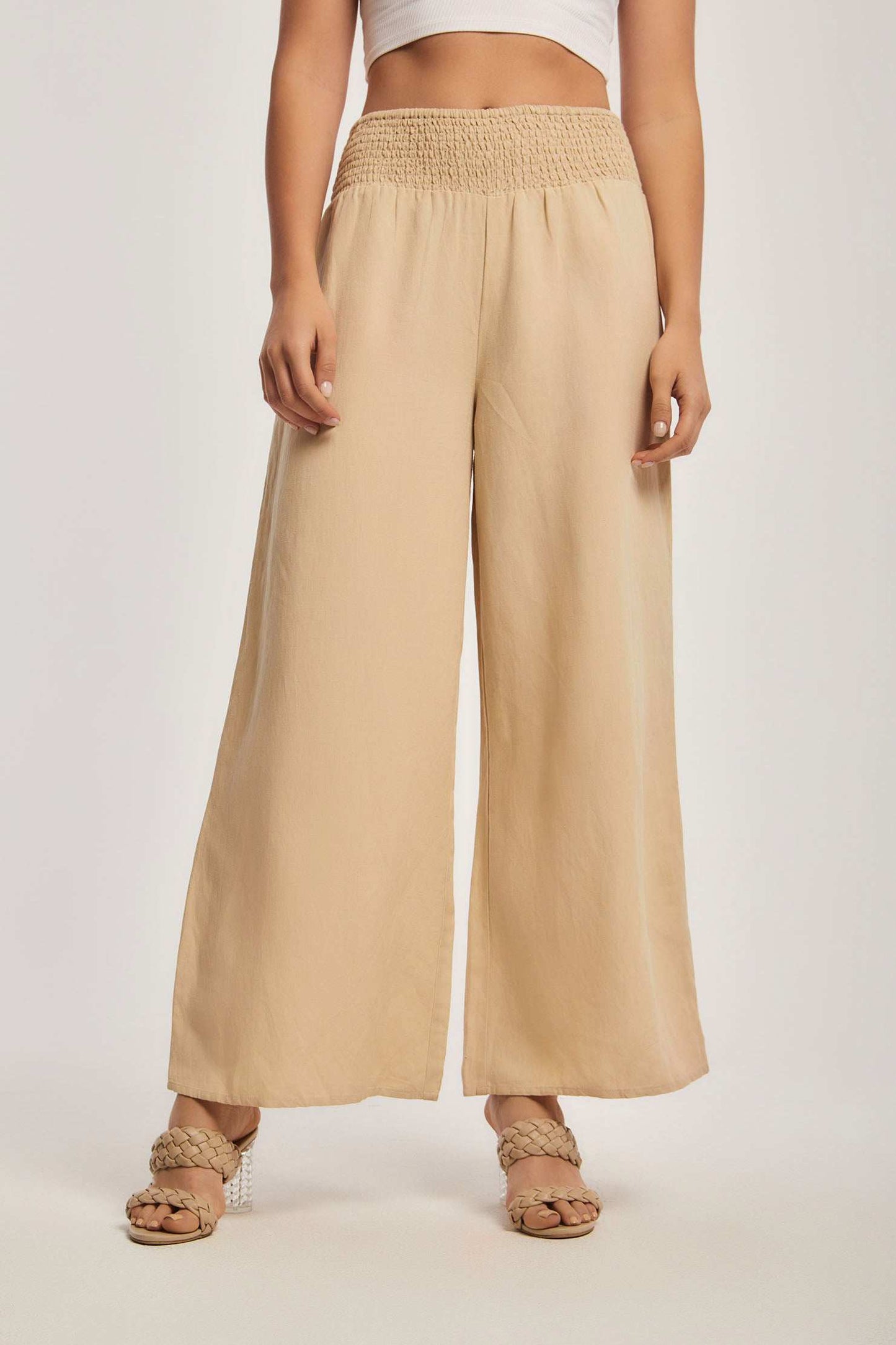 Women Regular Fit Pant - Brown