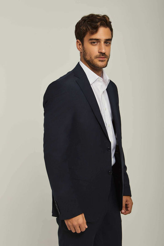 Men Regular Fit Blazer - Navy