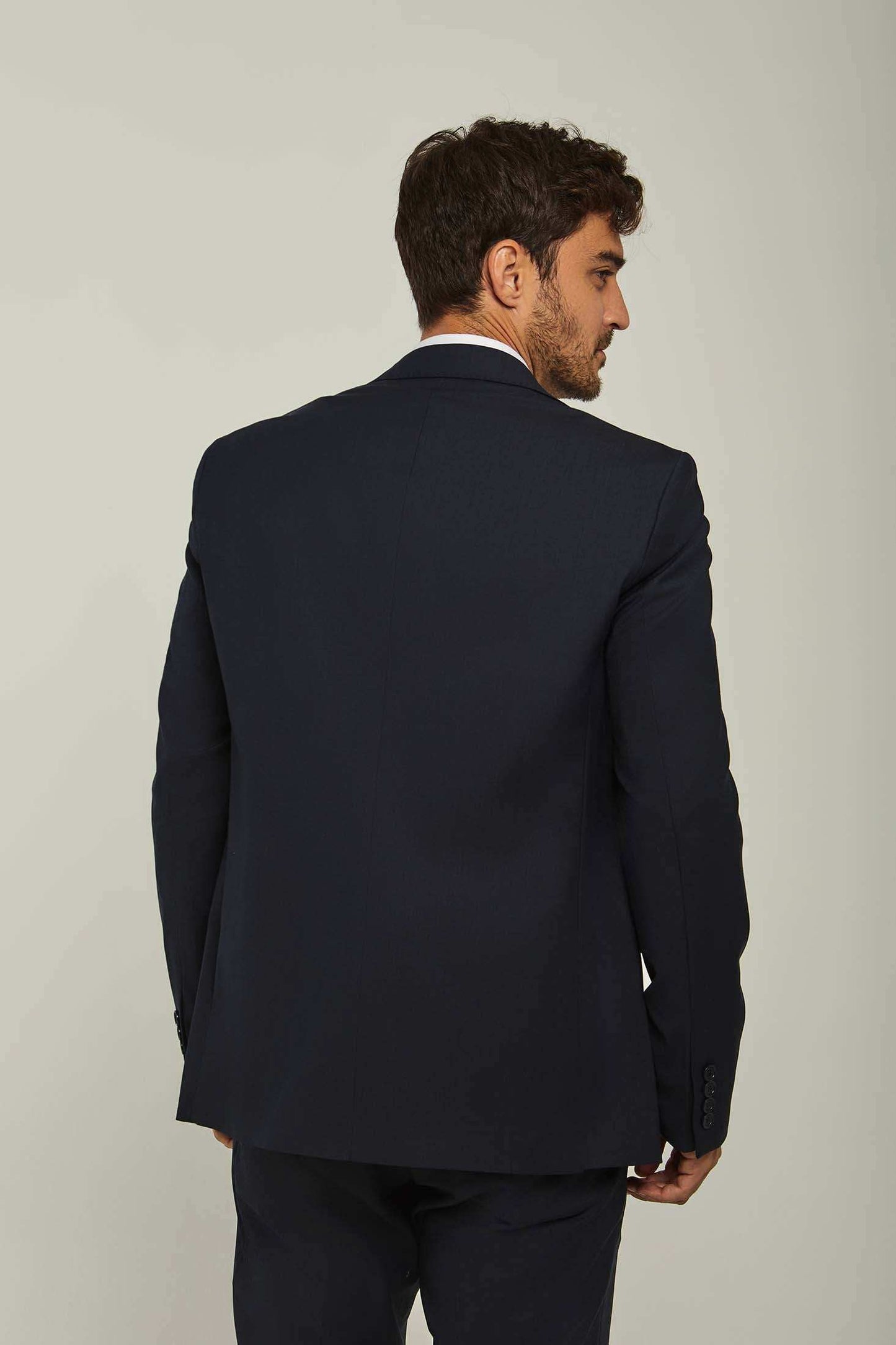 Men Regular Fit Blazer - Navy