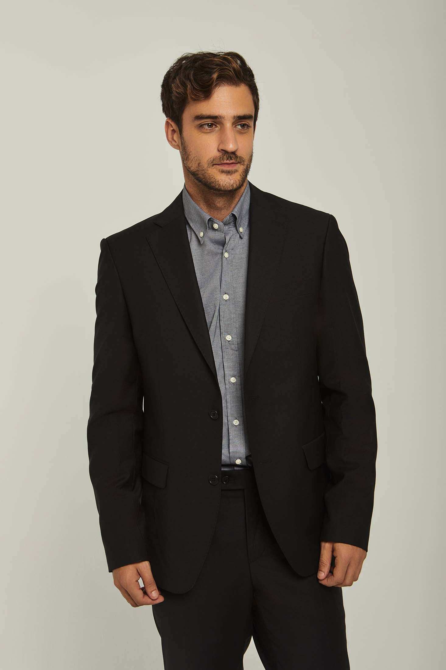 Men Regular Fit Blazer - Black