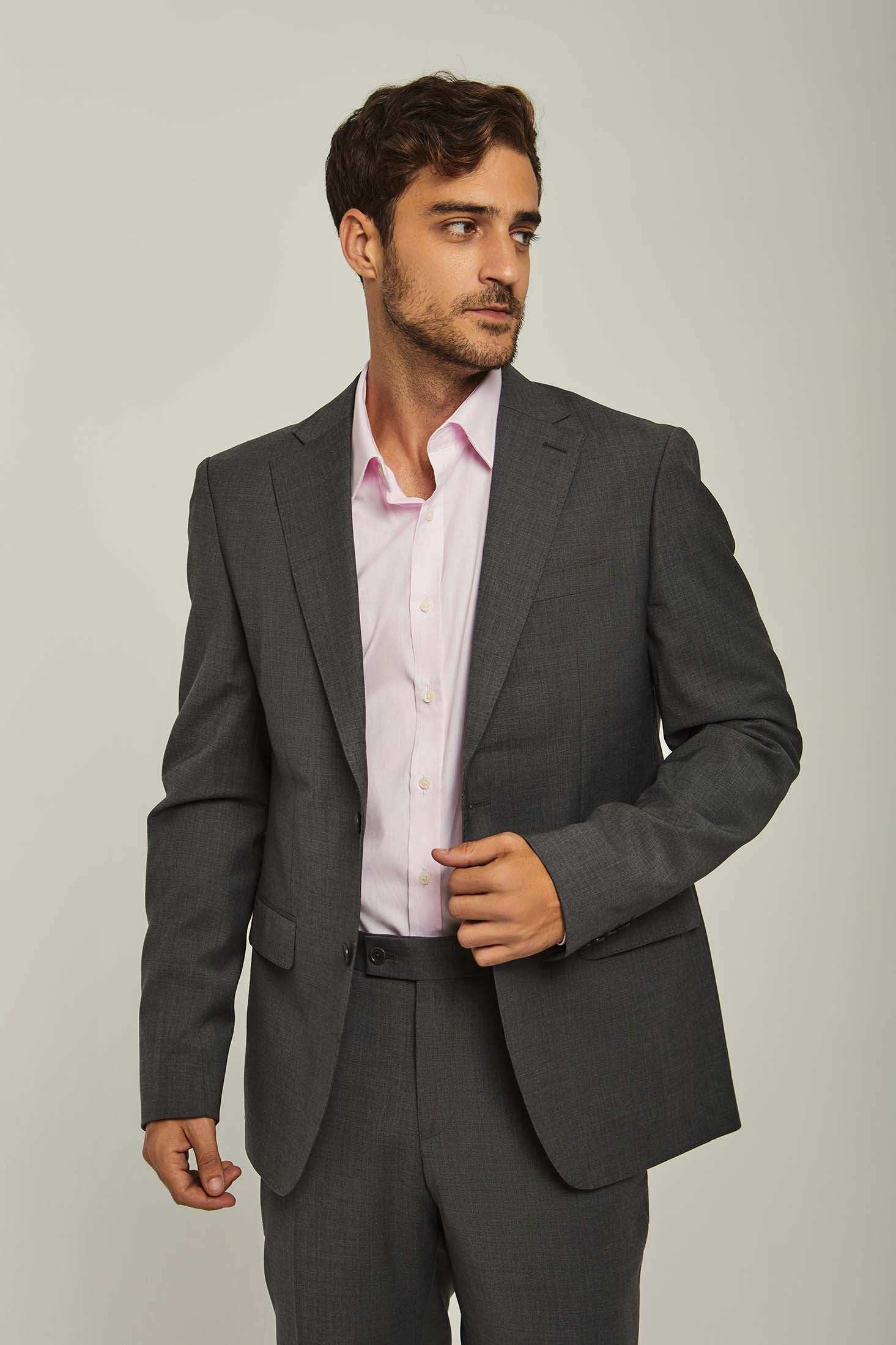 Men Regular Fit Blazer - Grey