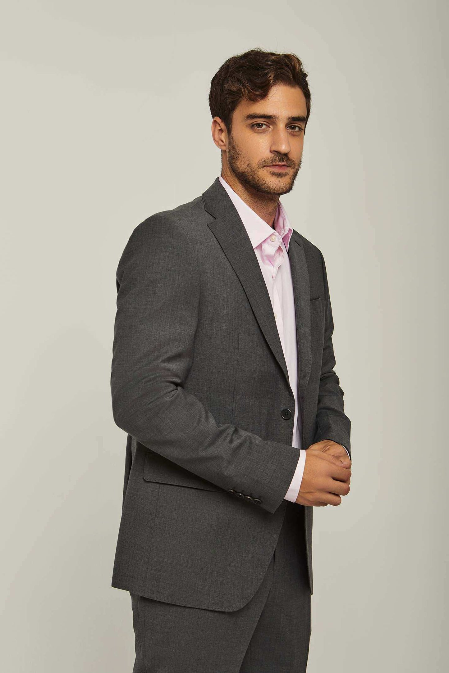 Men Regular Fit Blazer - Grey