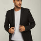 Men Regular Fit Blazer - Black