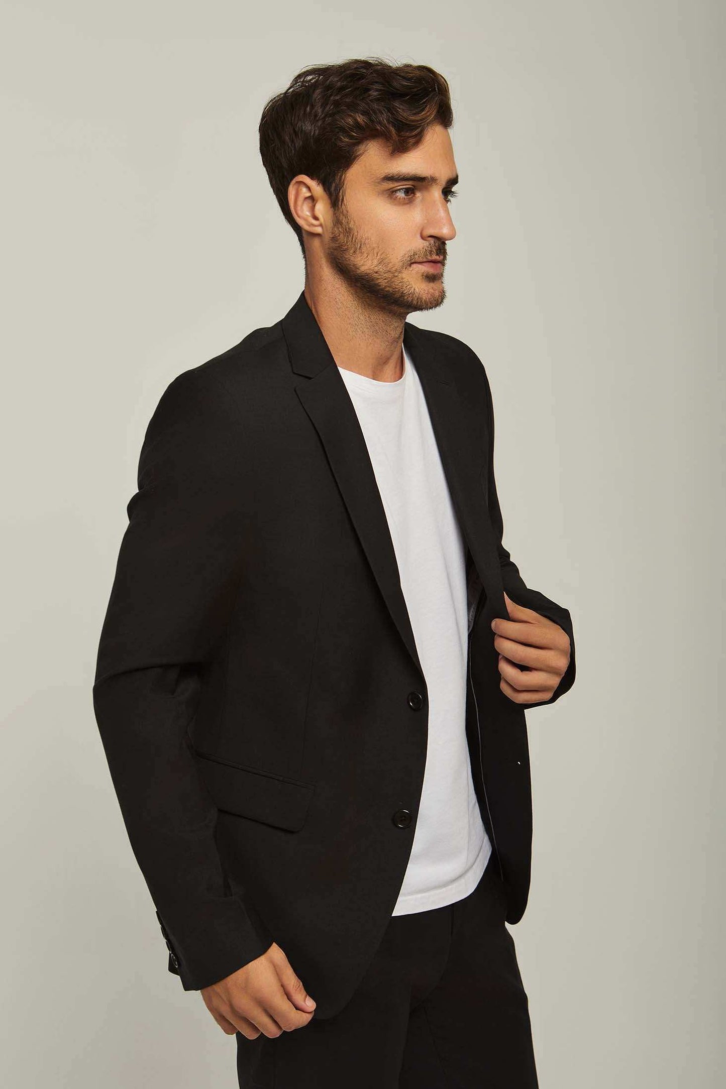 Men Regular Fit Blazer - Black