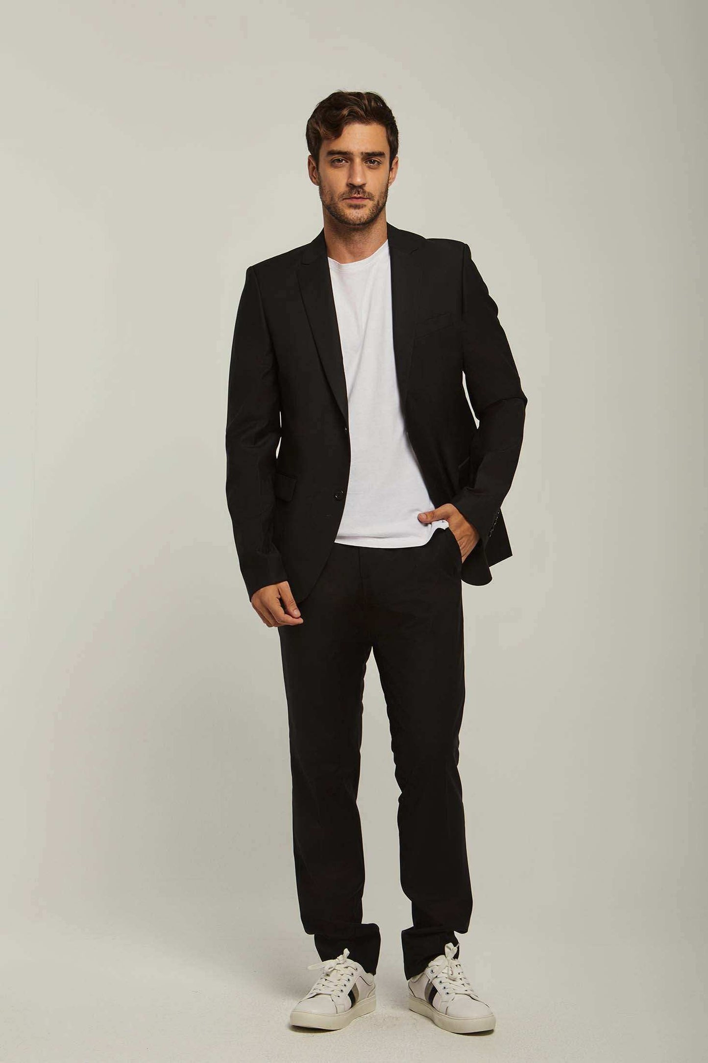 Men Regular Fit Blazer - Black