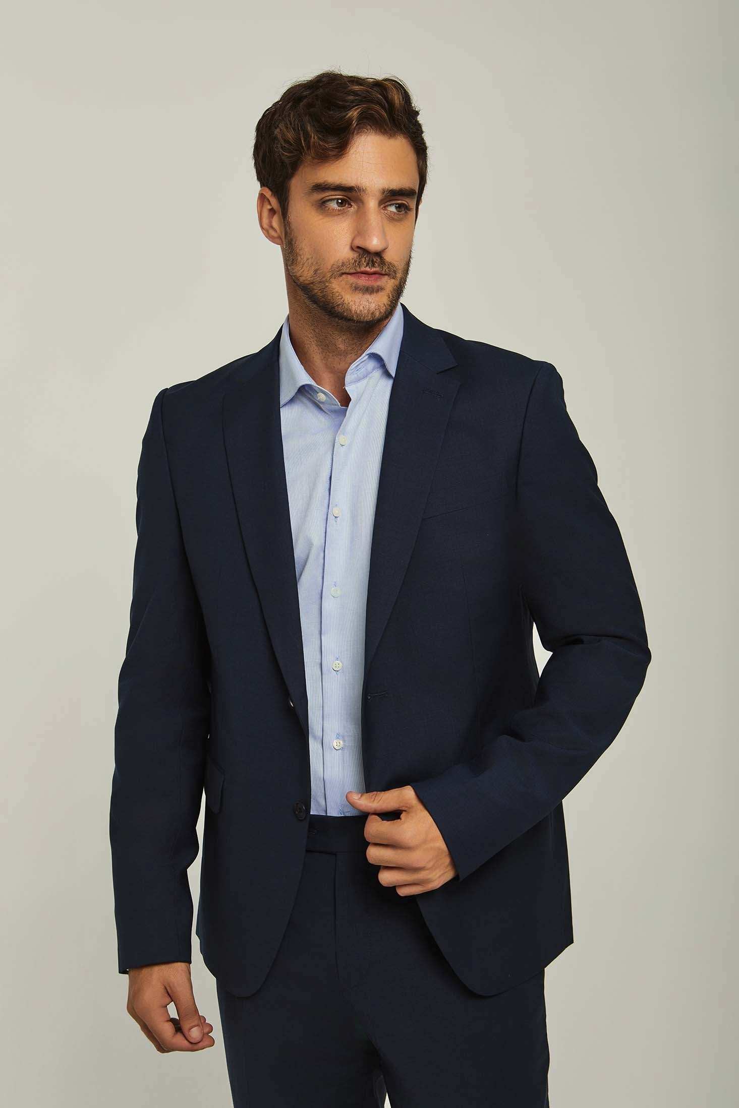 Men Regular Fit Blazer - Blue