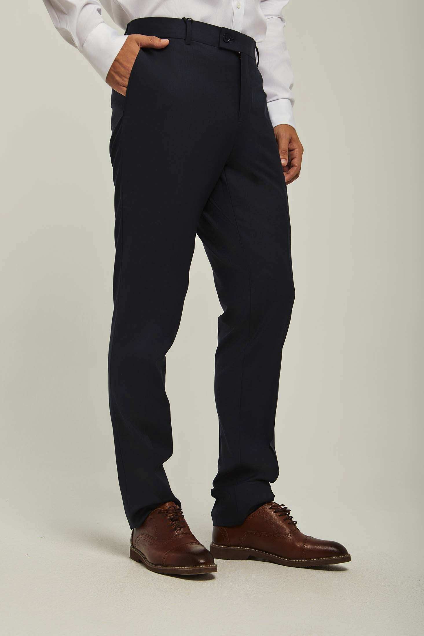 Men Regular Fit Pant - Navy