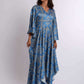 Women Regular Fit Dress - Printed Blue