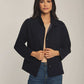 Women Regular Fit Jacket - Navy