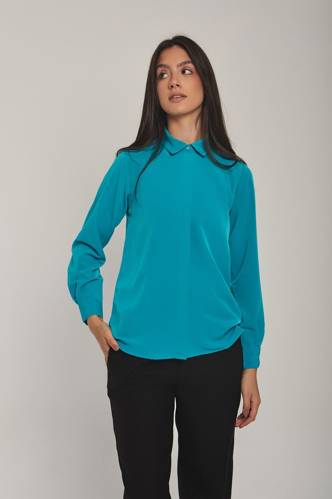 Women Regular Fit Blouse - Blue