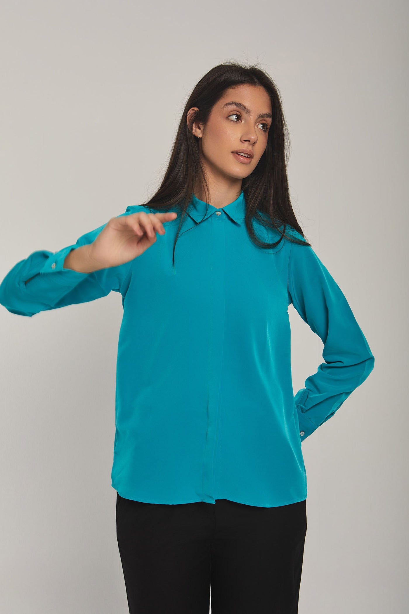 Women Regular Fit Blouse - Blue