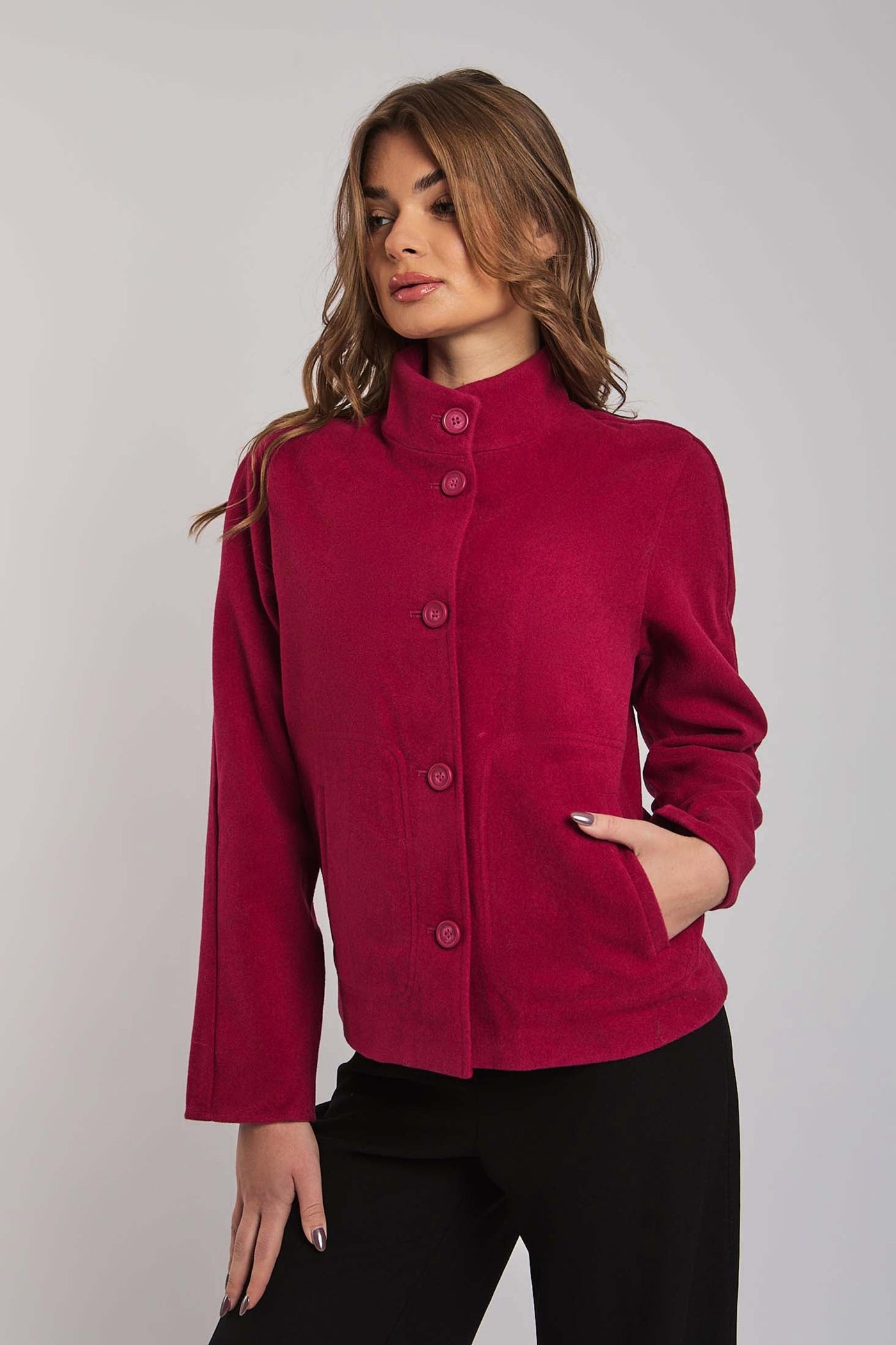 Women Regular Fit Jacket - Red