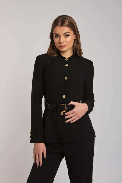 Women Regular Fit Jacket - Black