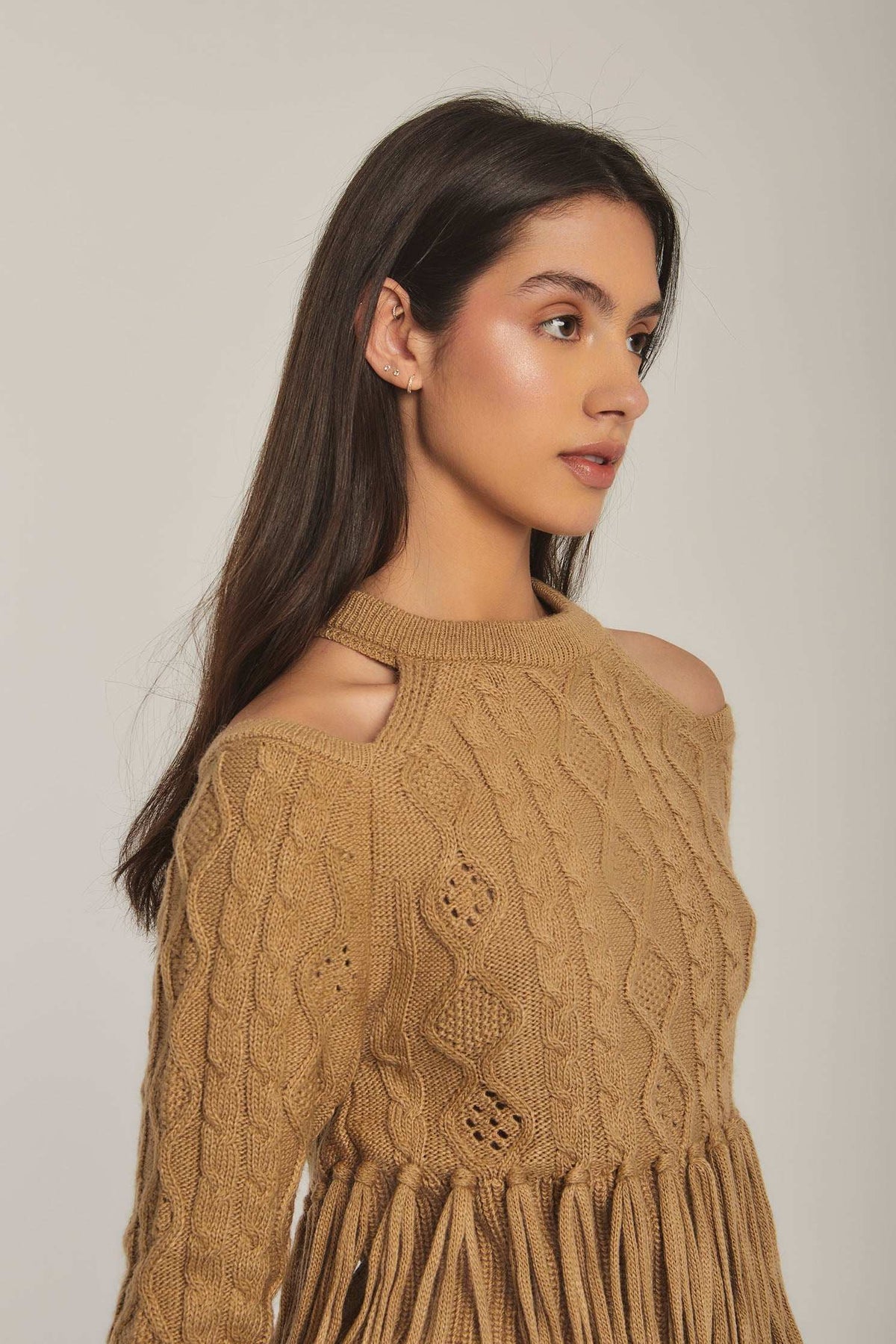 Women Regular Fit Pullover - Brown