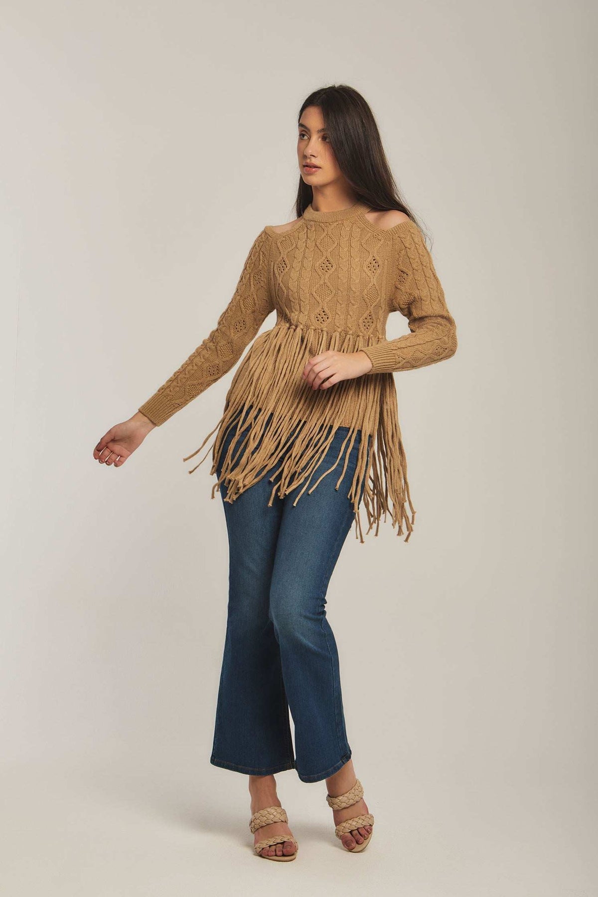 Women Regular Fit Pullover - Brown