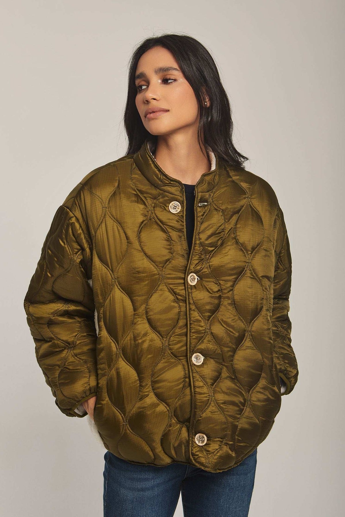Women Regular Fit Jacket - Green