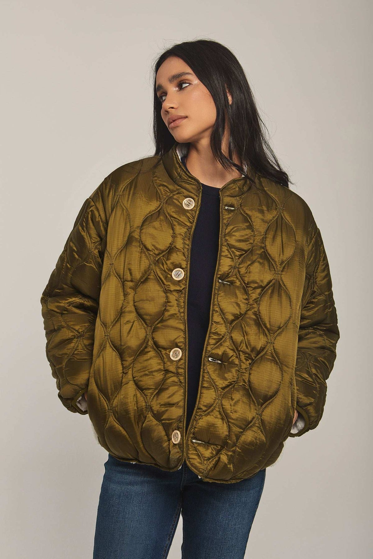 Women Regular Fit Jacket - Green