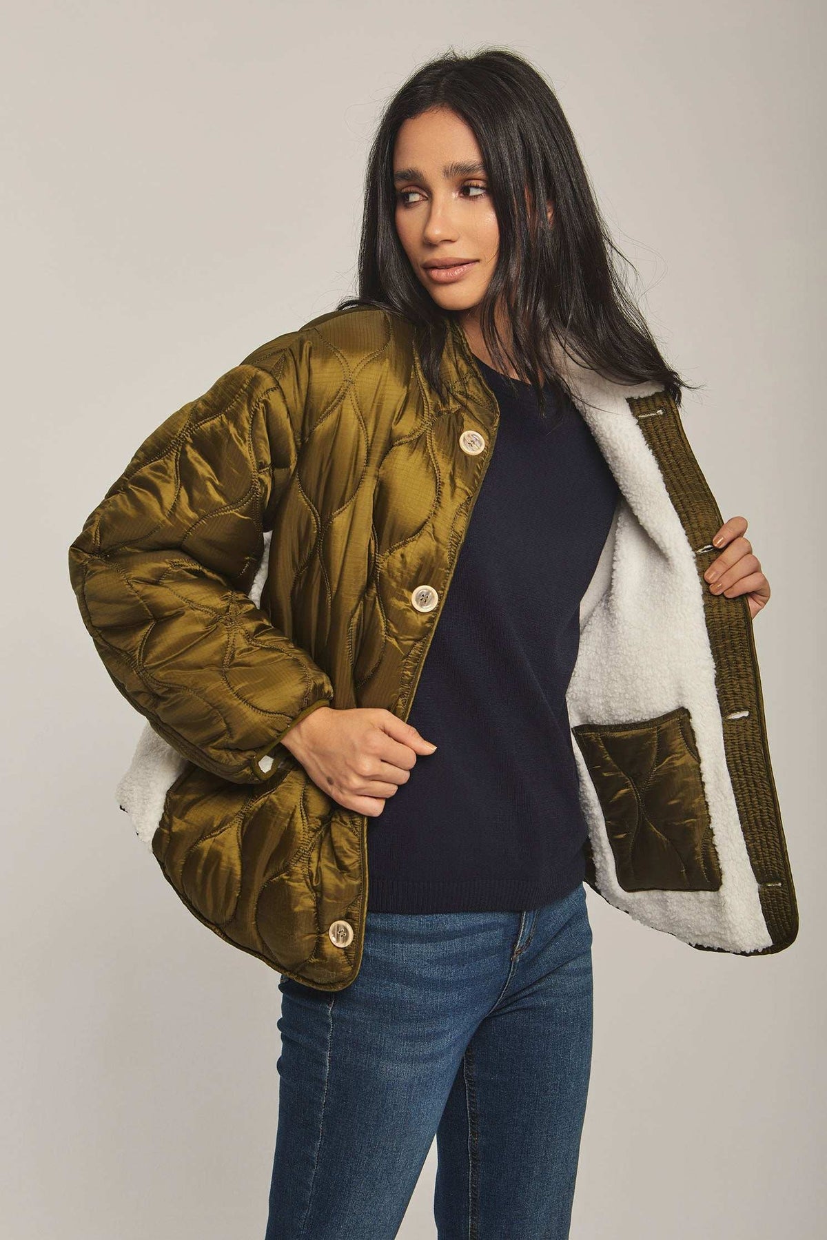 Women Regular Fit Jacket - Green