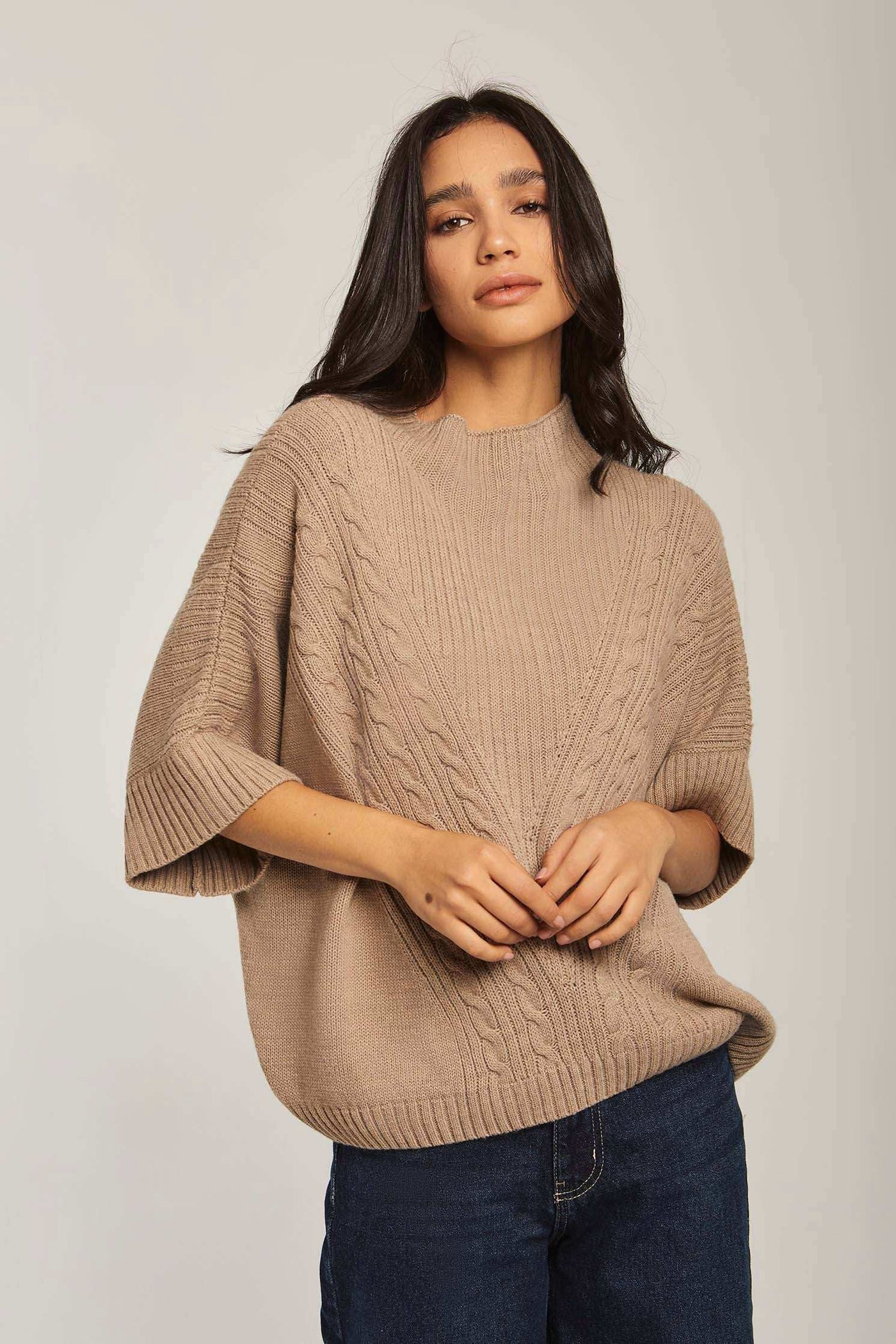 Women Regular Fit Pullover - Brown