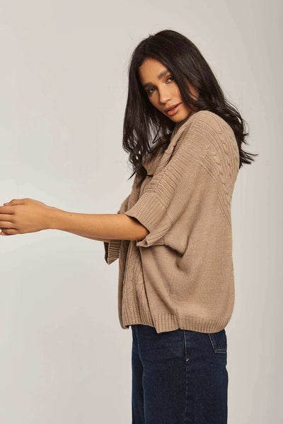 Women Regular Fit Pullover - Brown