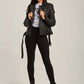 Women Regular Fit Jacket - Black