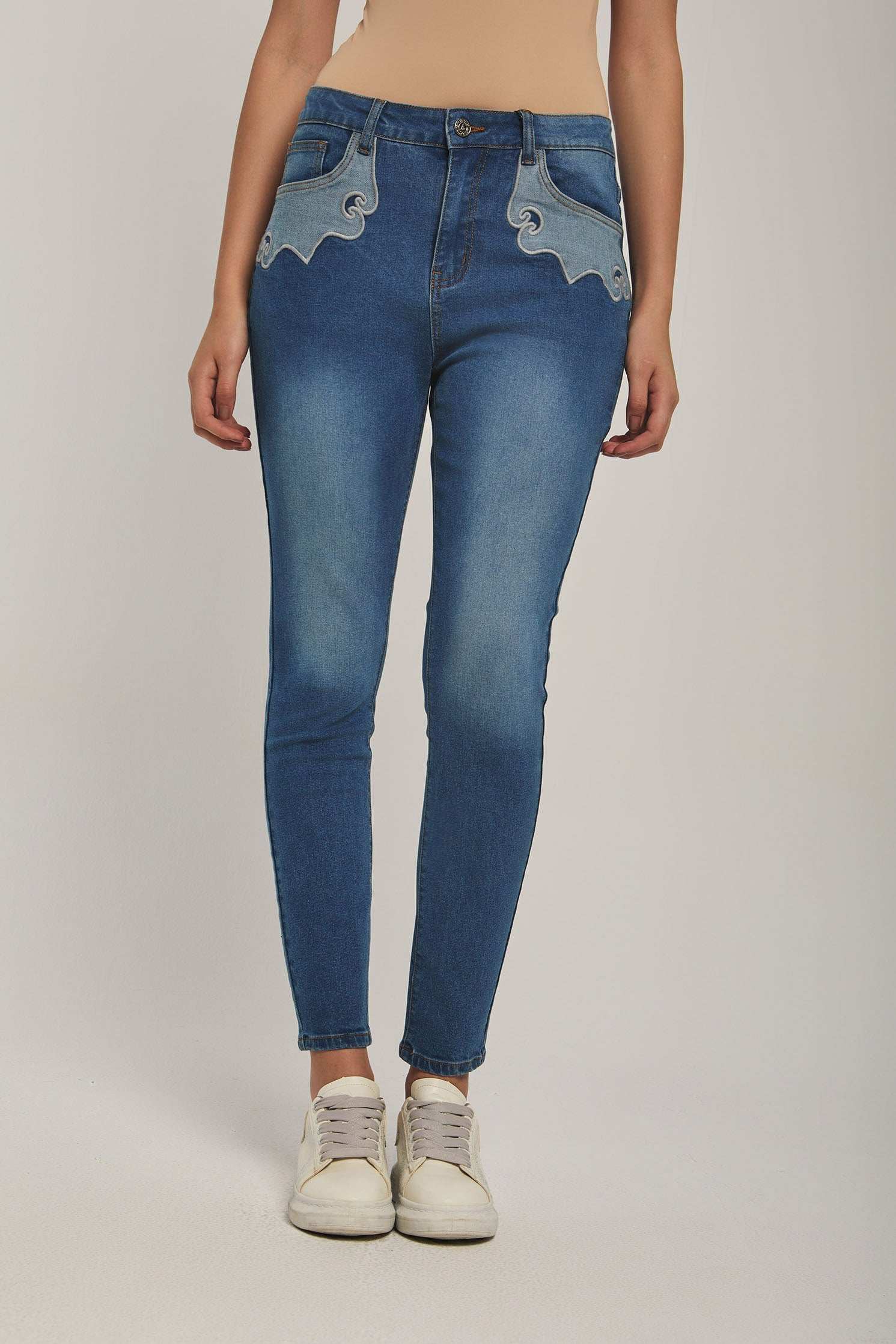 Women Regular Fit Denim - Medium Blue