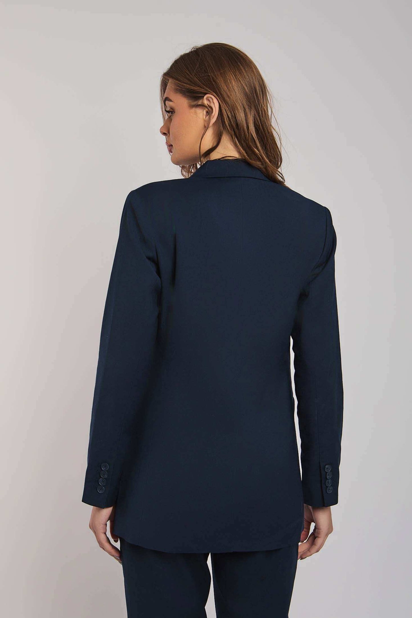 Women Regular Fit Blazer - Blue