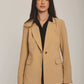 Women Regular Fit Blazer - Beige