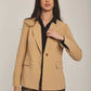 Women Regular Fit Blazer - Beige