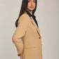 Women Regular Fit Blazer - Beige