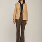 Women Regular Fit Blazer - Beige