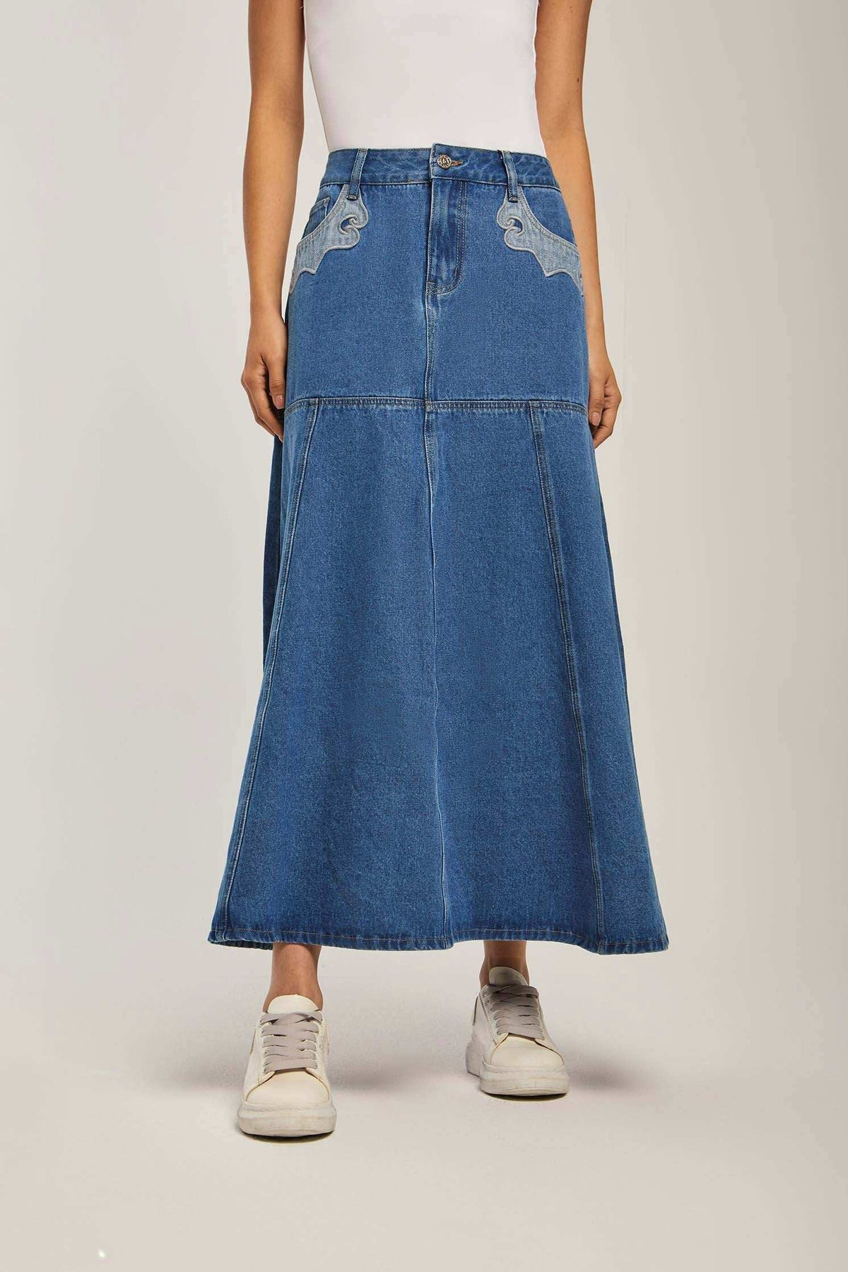 Women Regular Fit Skirt - Medium Blue