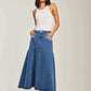 Women Regular Fit Skirt - Medium Blue