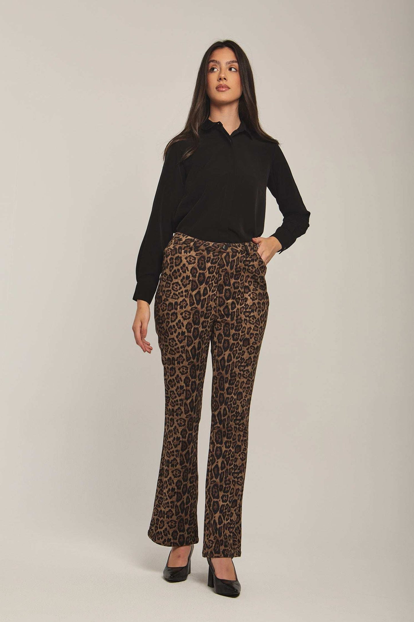 Women Regular Fit Pant - Tiger Print