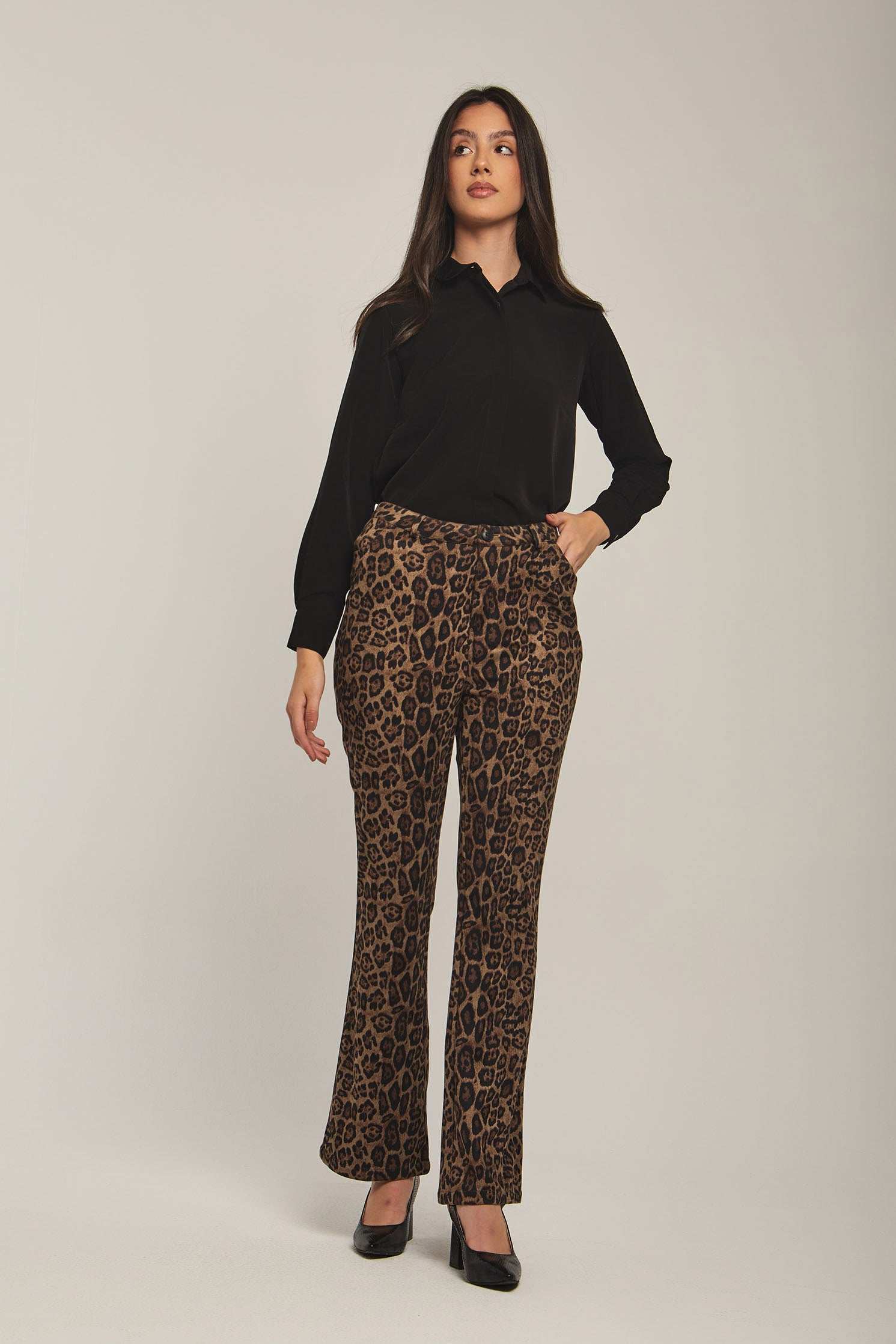 Women Regular Fit Pant - Tiger Print