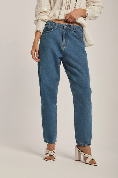 Women Boyfriend Denim - Light Blue