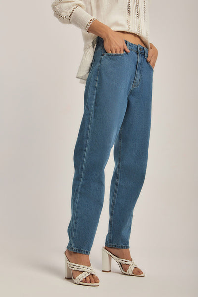 Women Boyfriend Denim - Light Blue