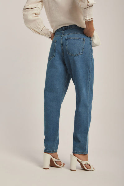 Women Boyfriend Denim - Light Blue