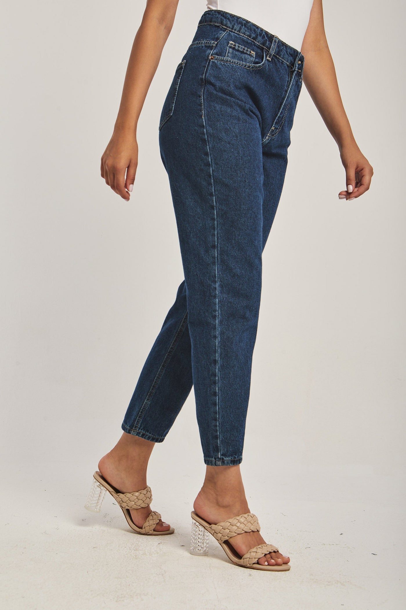 Women Boyfriend Denim - Medium Wash