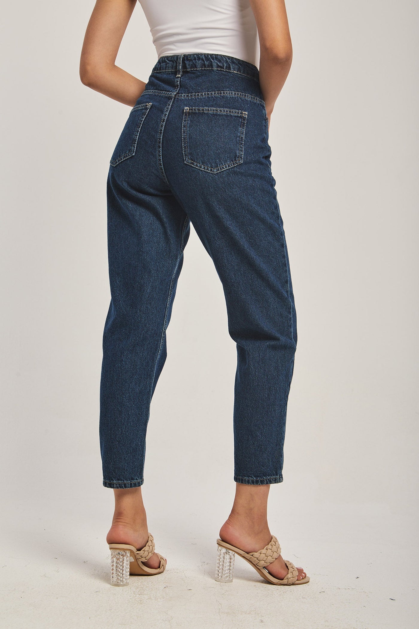 Women Boyfriend Denim - Medium Wash