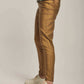 Women Pants Coated Skinny Gold