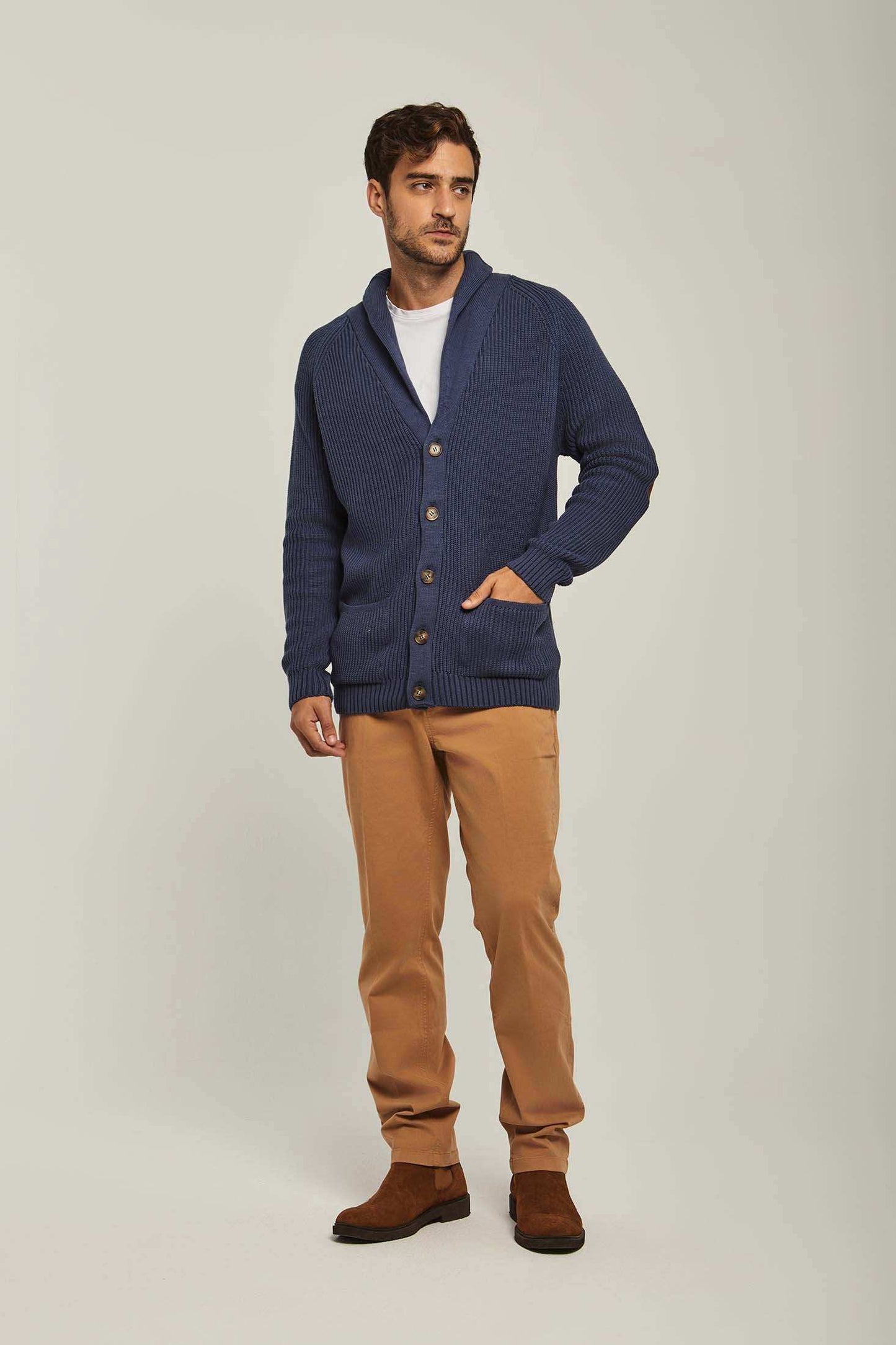 Men Regular Fit Cardigan - Blue
