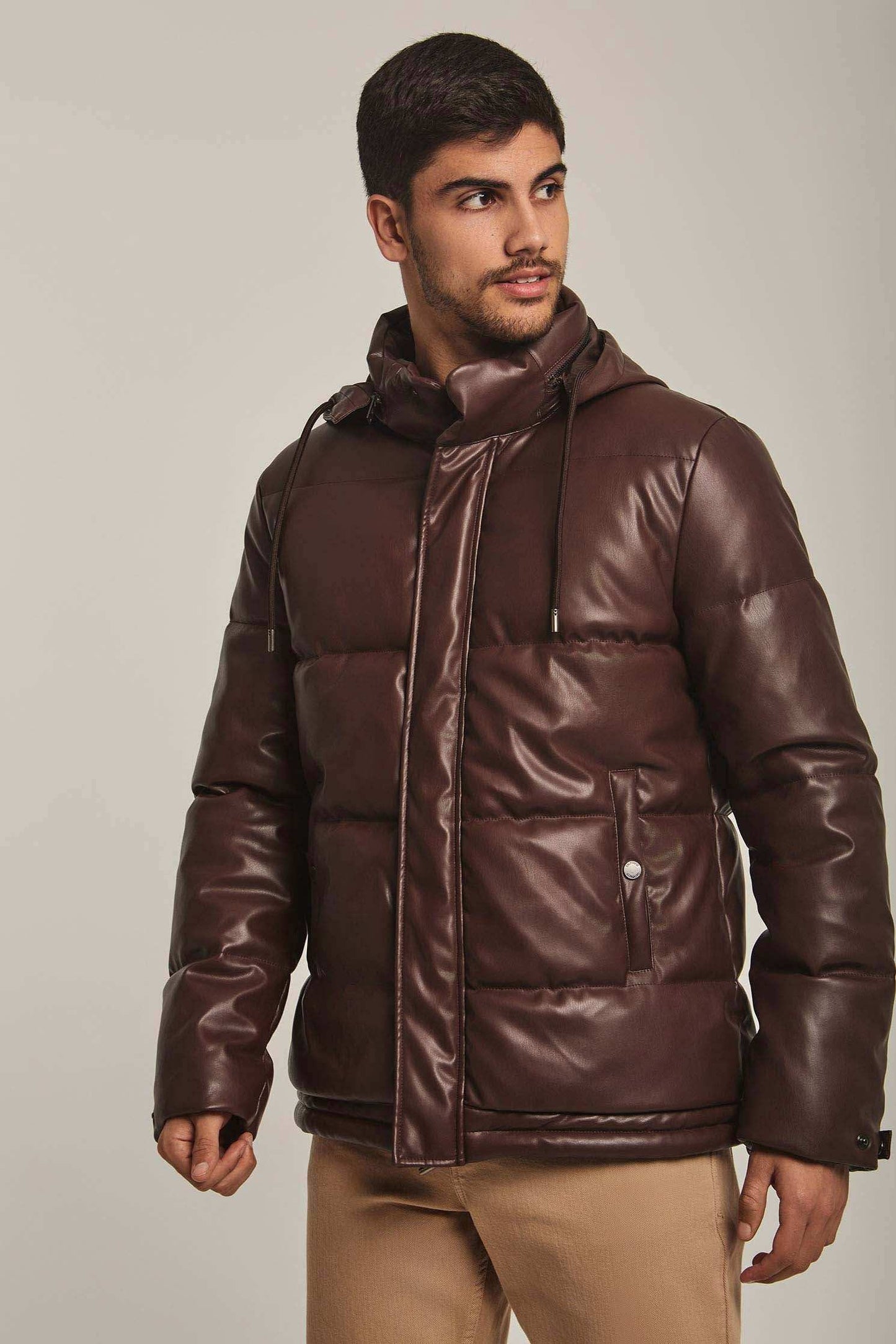 Men Regular Fit Jacket - Brown